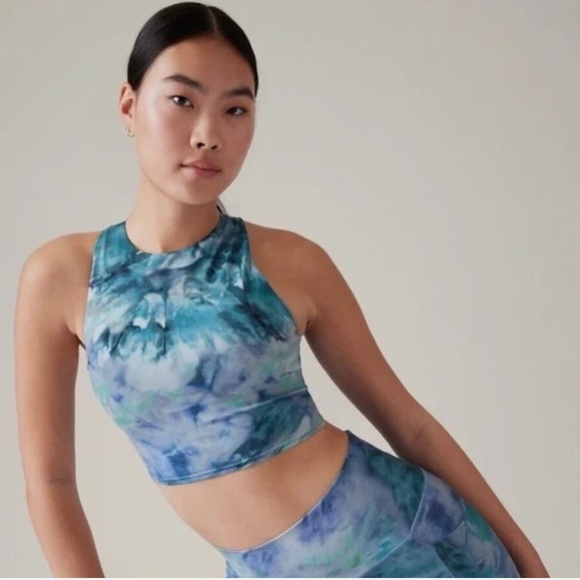 Athleta Conscious Crop Size Small, Blue Tie Dye - Picture 9 of 10
